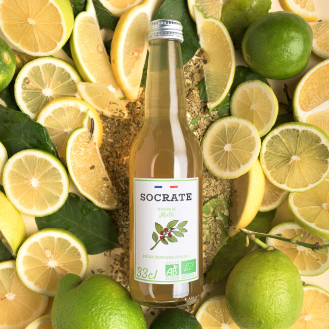 SOCRATE Maté Pétillant au Citron et Agrumes BIO